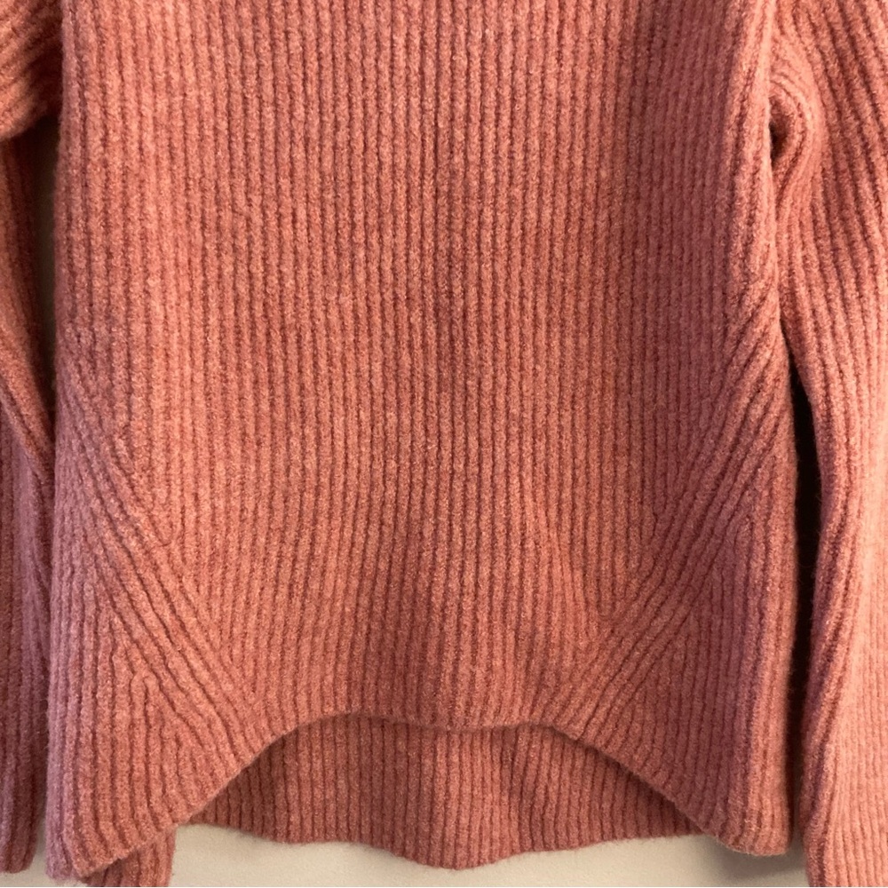 Madewell Dusty Rose Ribbed Mockneck Sweater - Picture 5 of 6